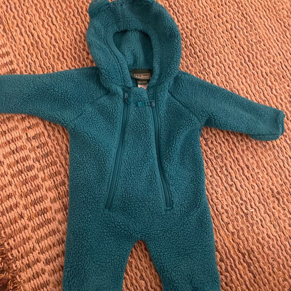 Teal Fleece Kids One Piece